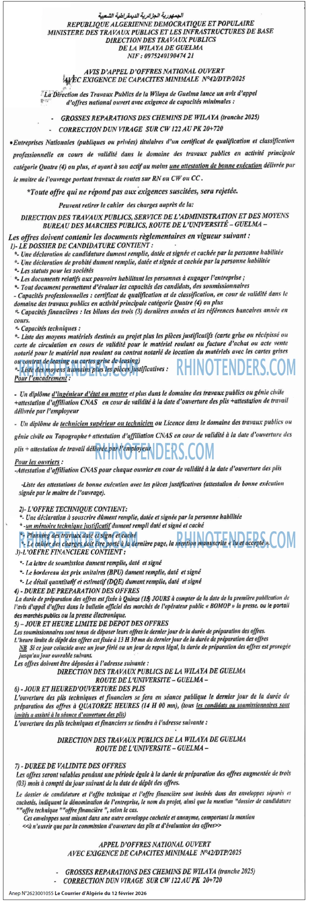 Le Courrier d'Algerie
