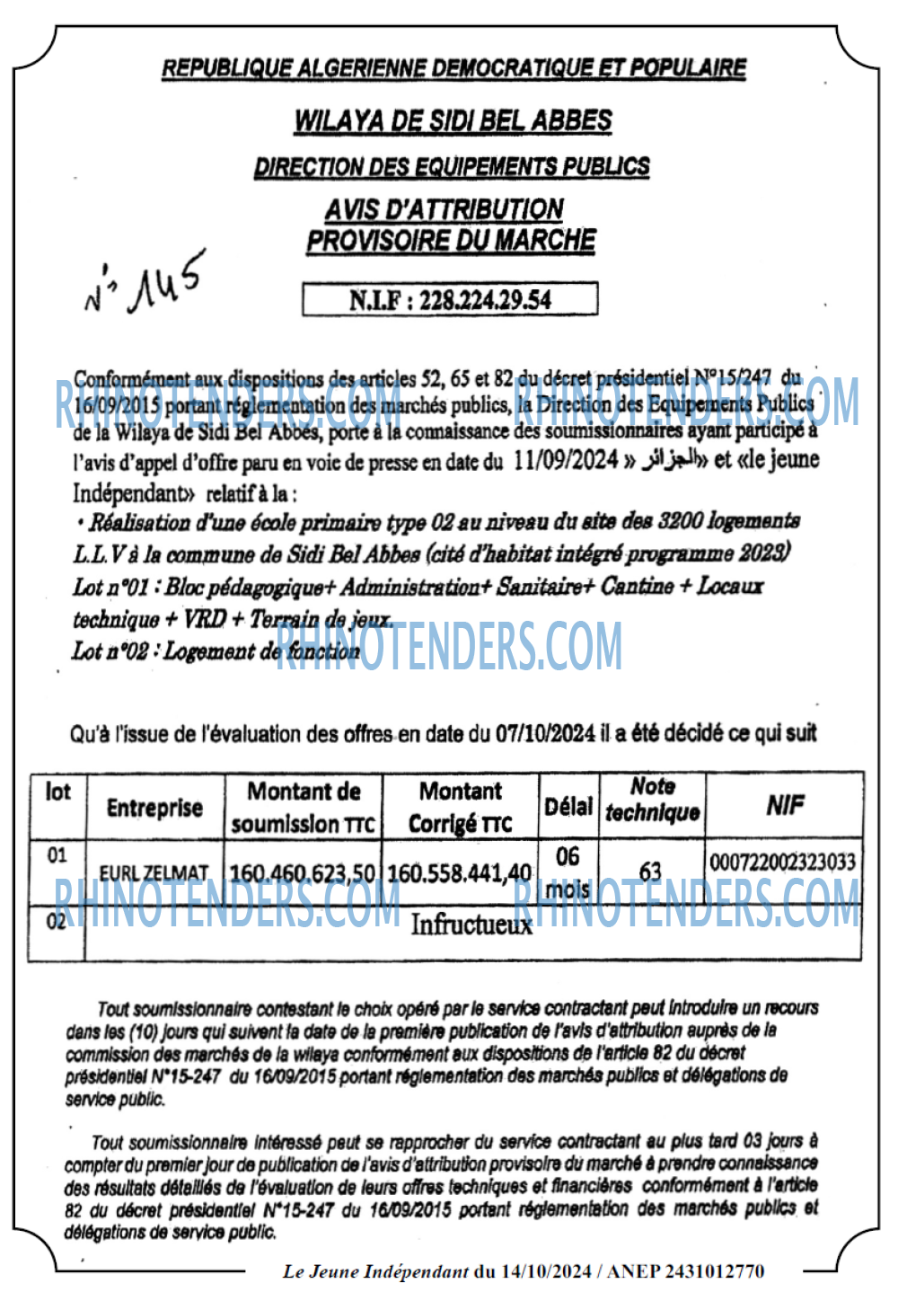 Le jeune indépendant