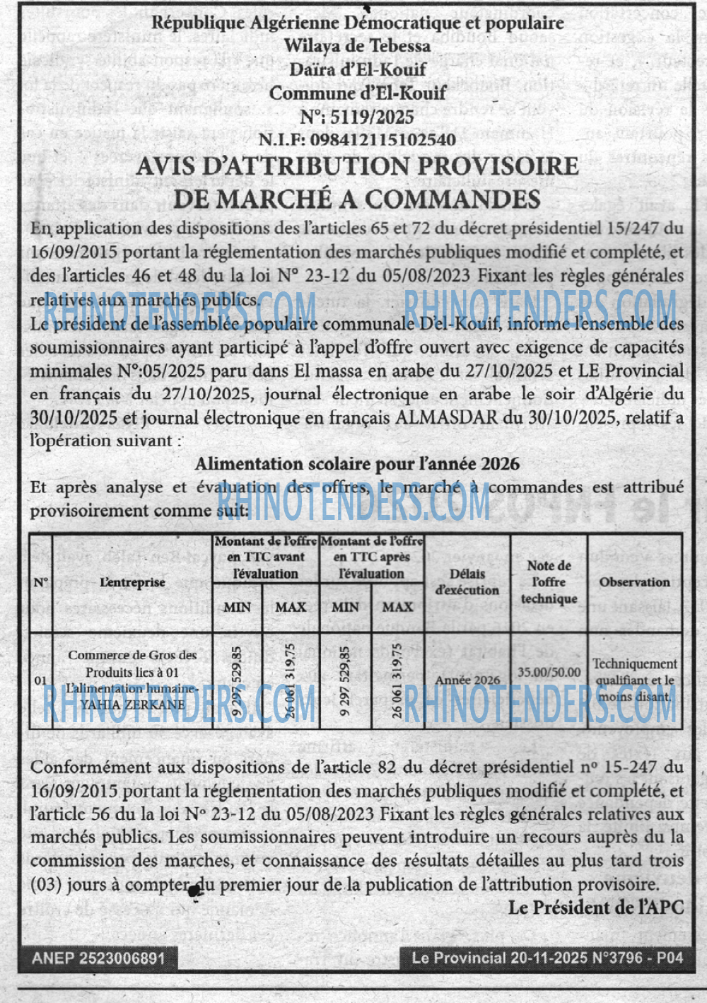 LE PROVINCIAL