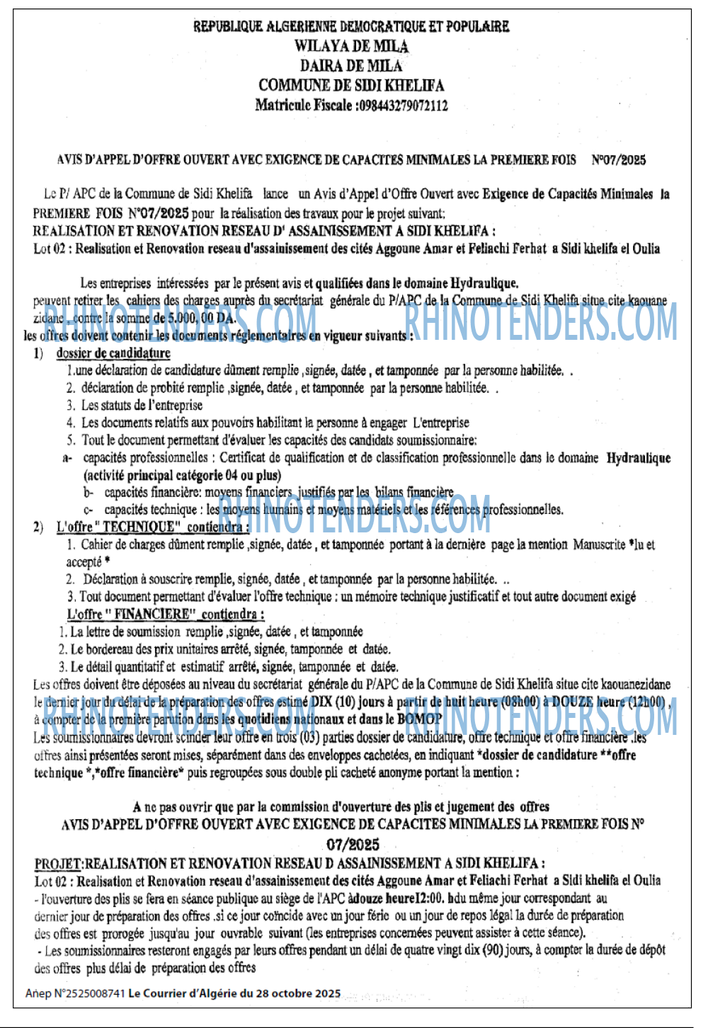 Le Courrier d'Algerie
