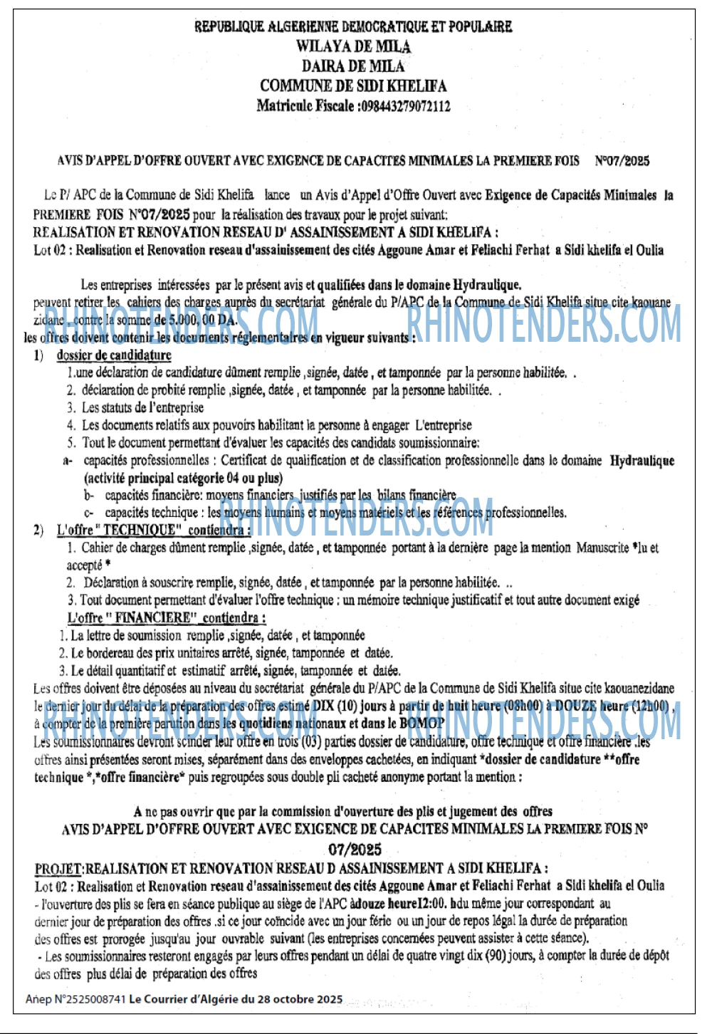 Le Courrier d'Algerie