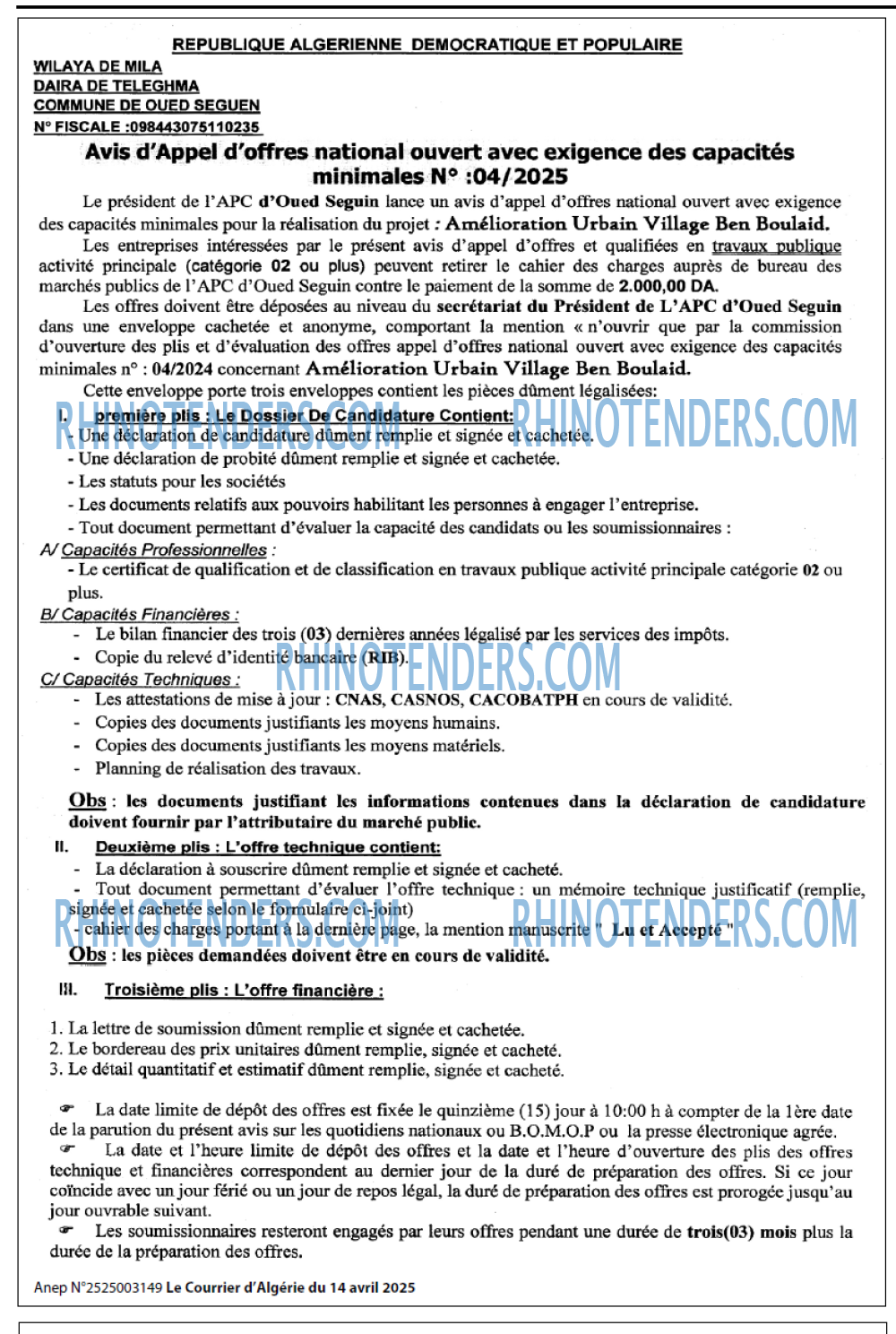 Le Courrier d'Algerie