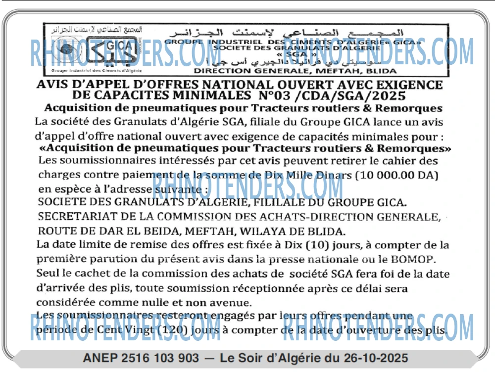 LE SOIR D'ALGERIE