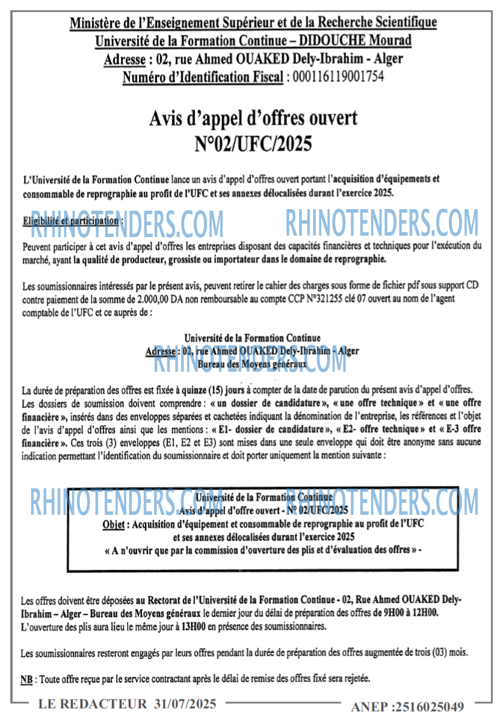 LE REDACTEUR