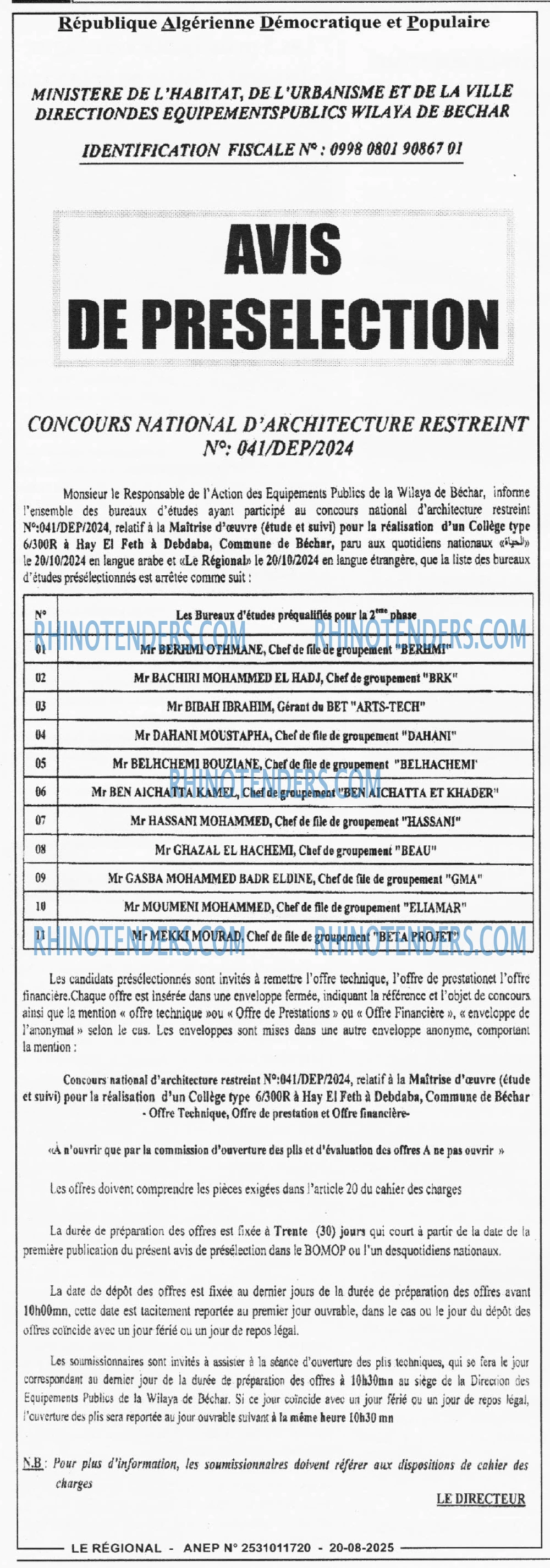 LE REGIONAL