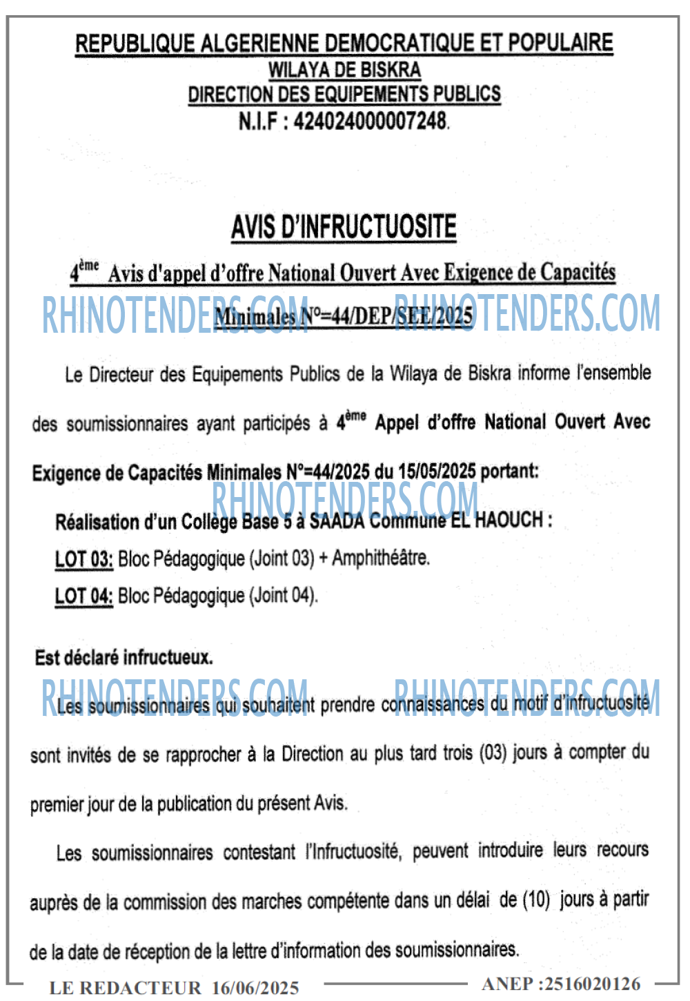 LE REDACTEUR