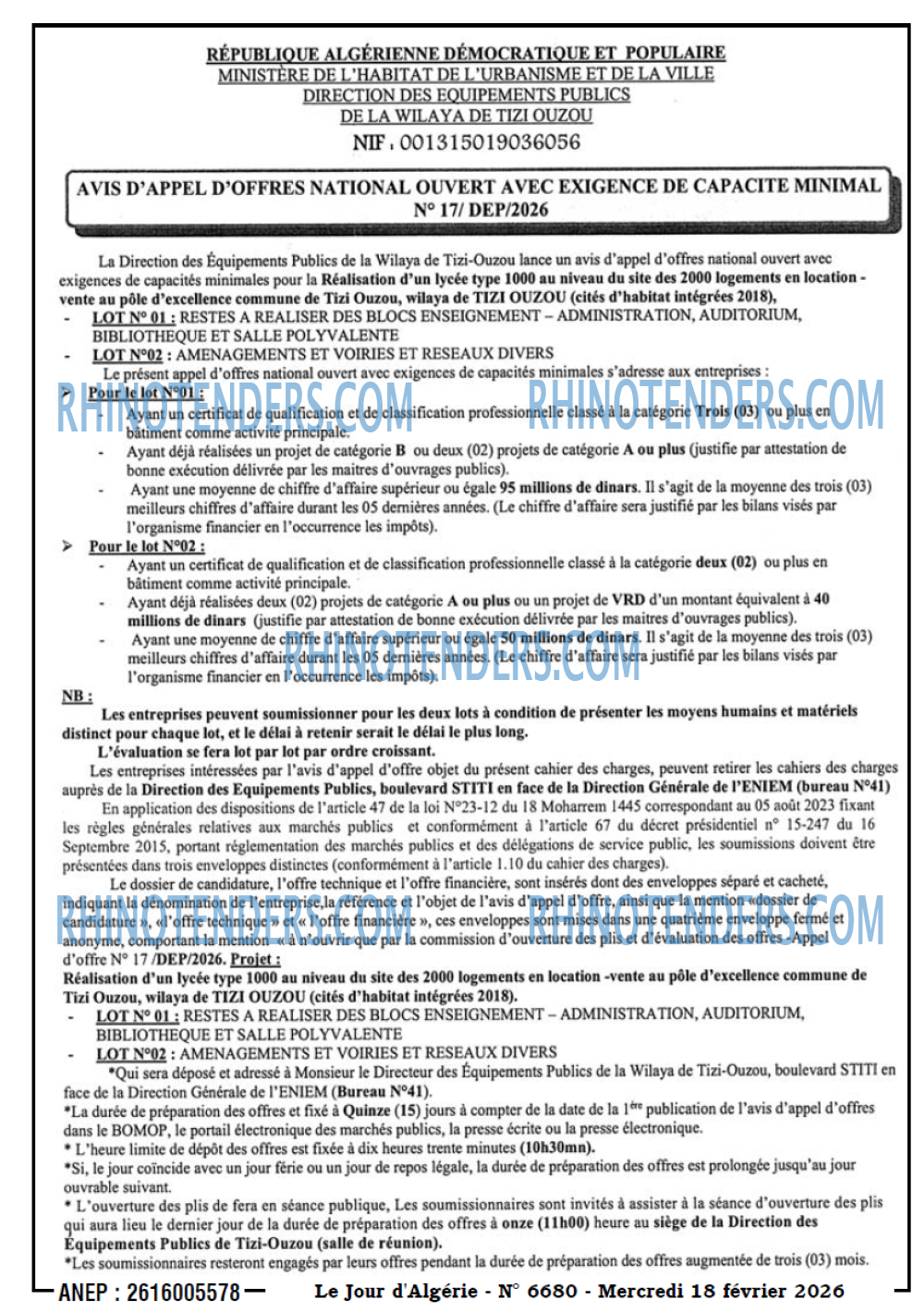 Le Jour d'Algérie