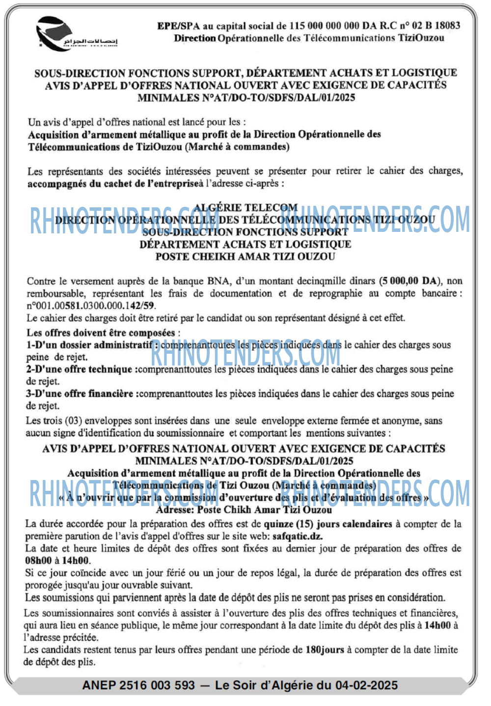 LE SOIR D'ALGERIE