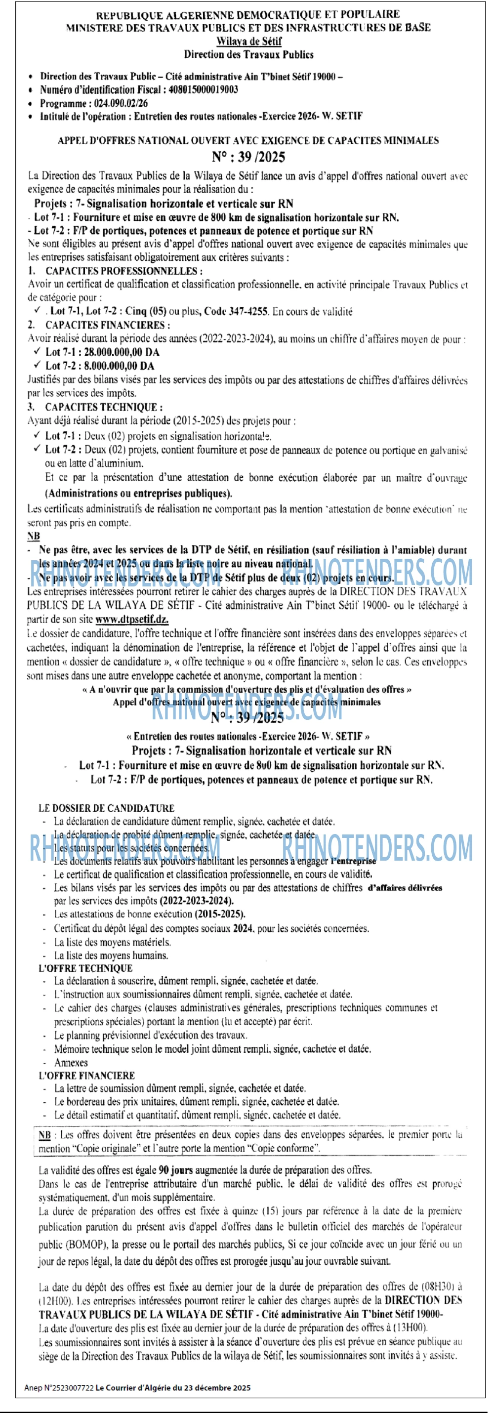 Le Courrier d'Algerie