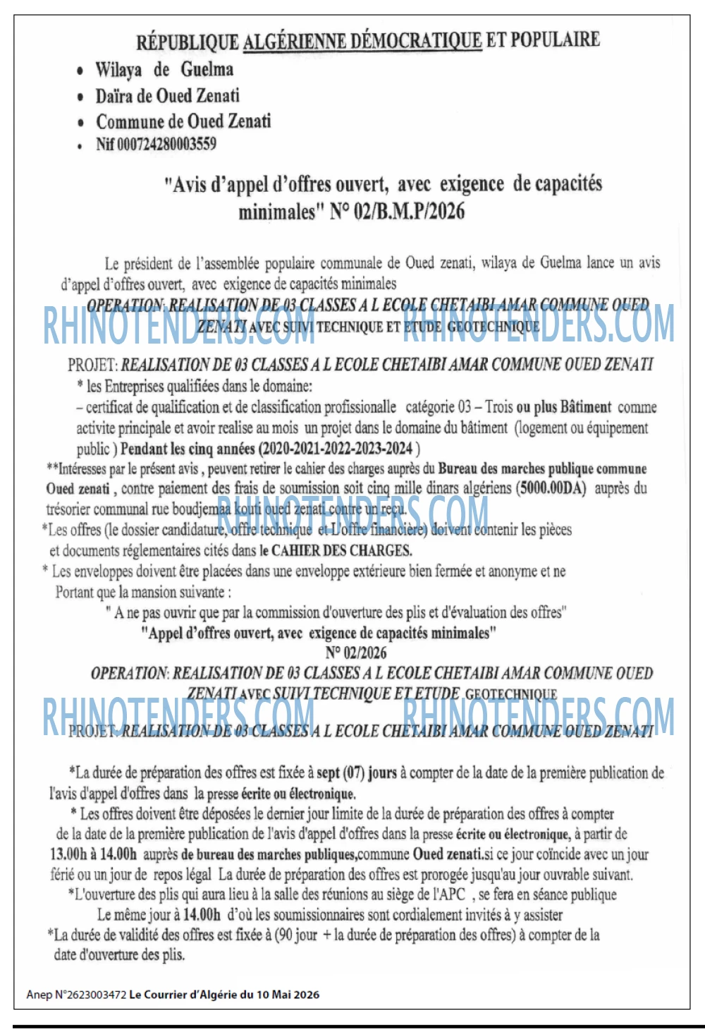 Le Courrier d'Algerie