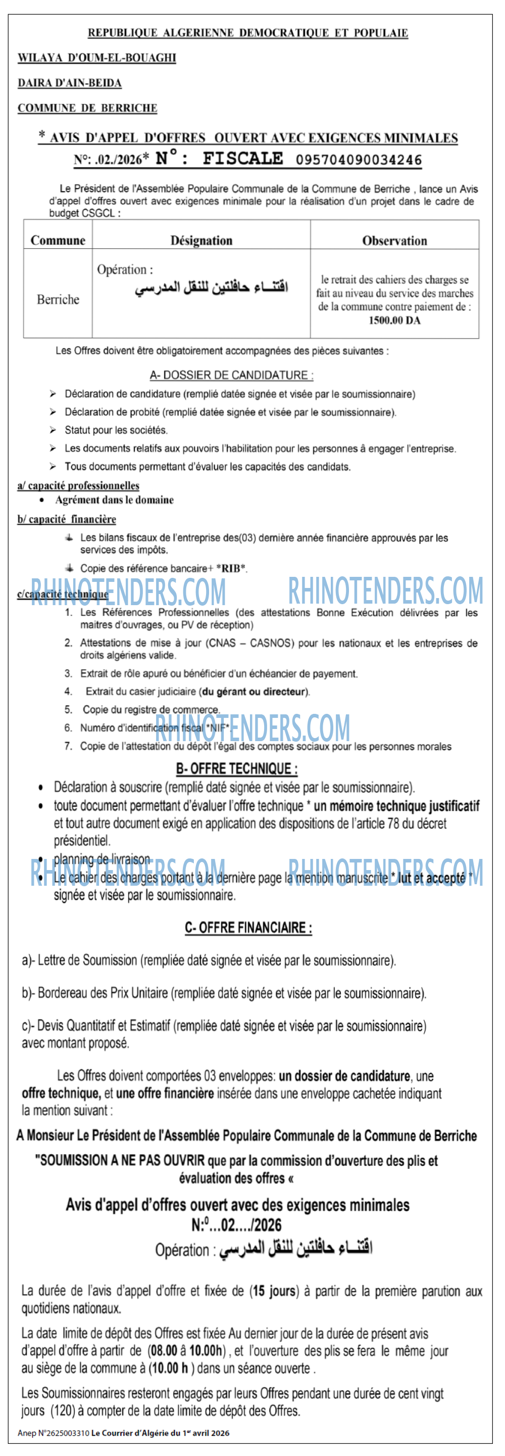 Le Courrier d'Algerie