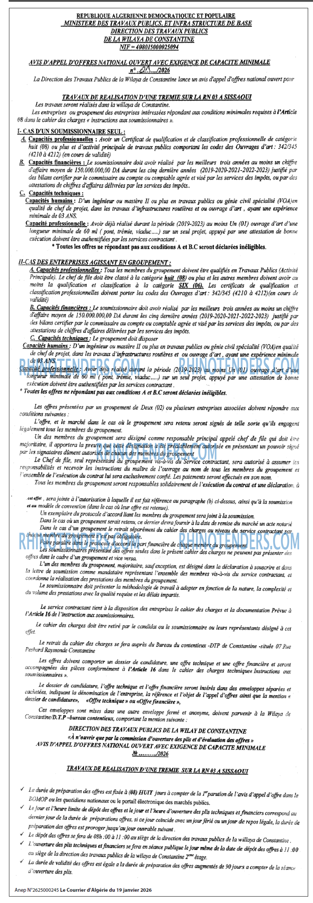 Le Courrier d'Algerie