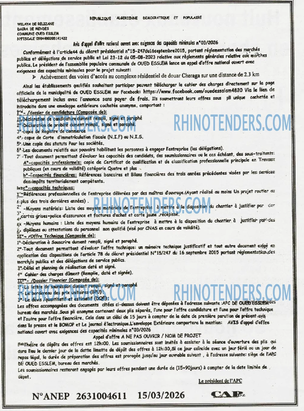 Rhinotenders