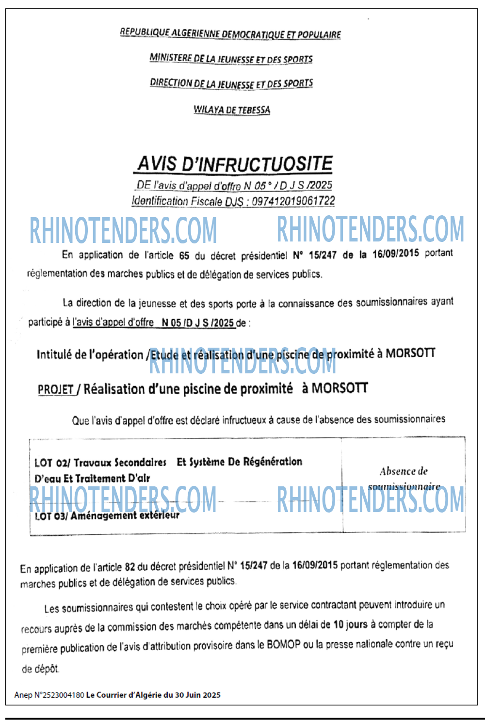 Le Courrier d'Algerie