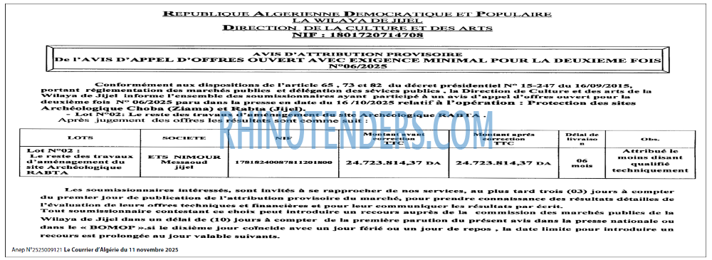 Le Courrier d'Algerie