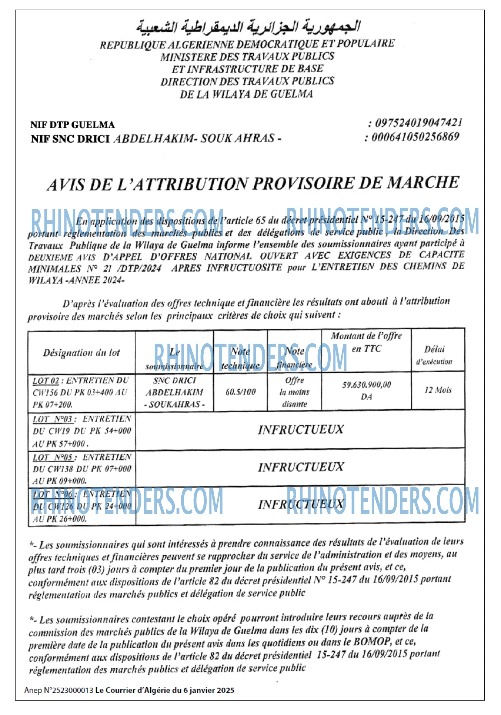 Le Courrier d'Algerie