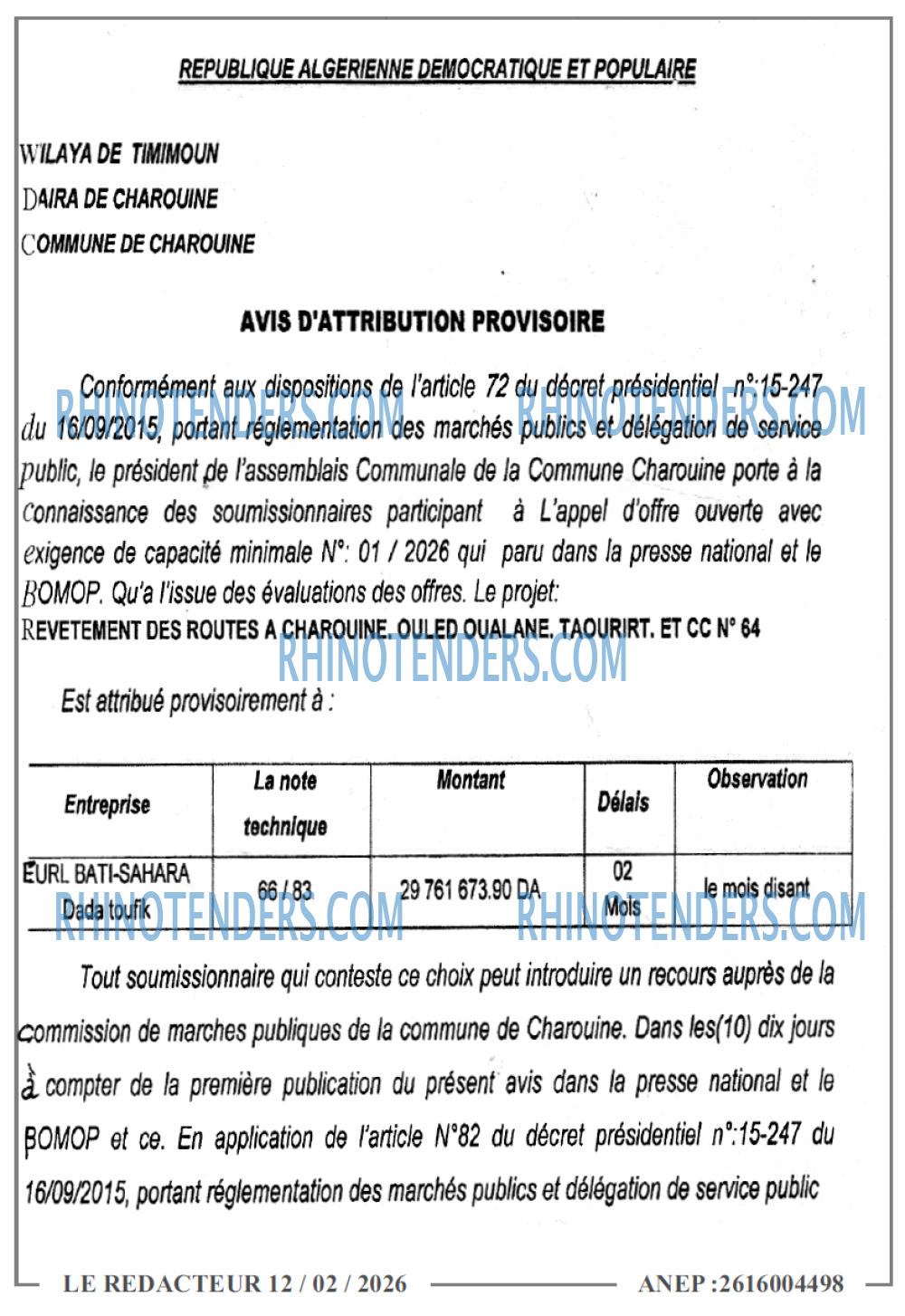 LE REDACTEUR