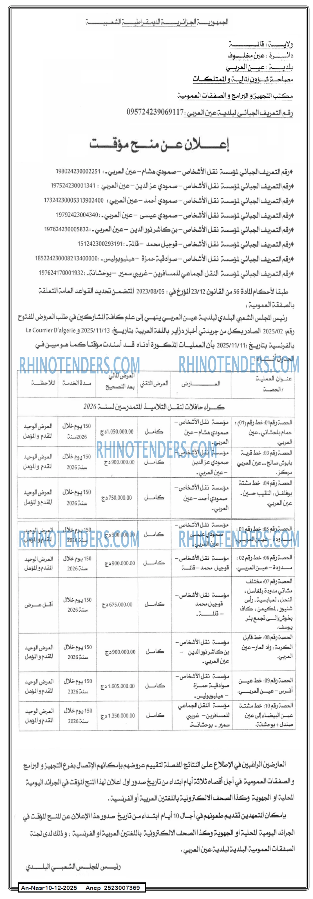 Le Courrier d'Algerie