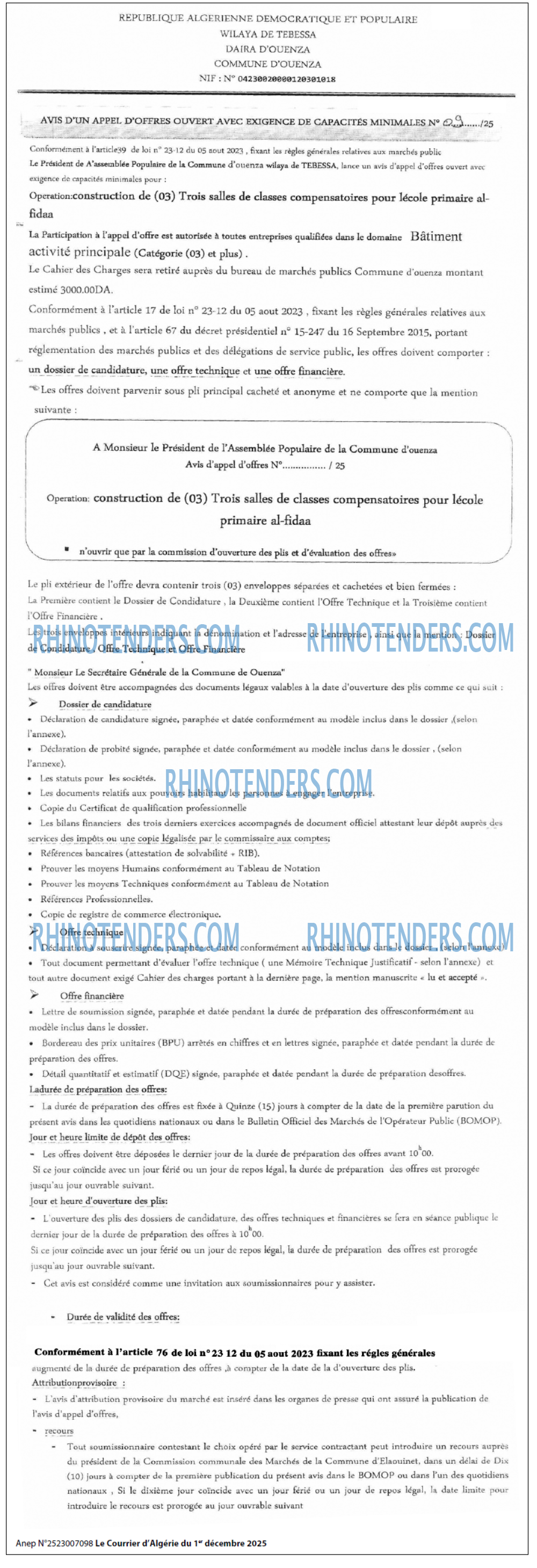 Le Courrier d'Algerie