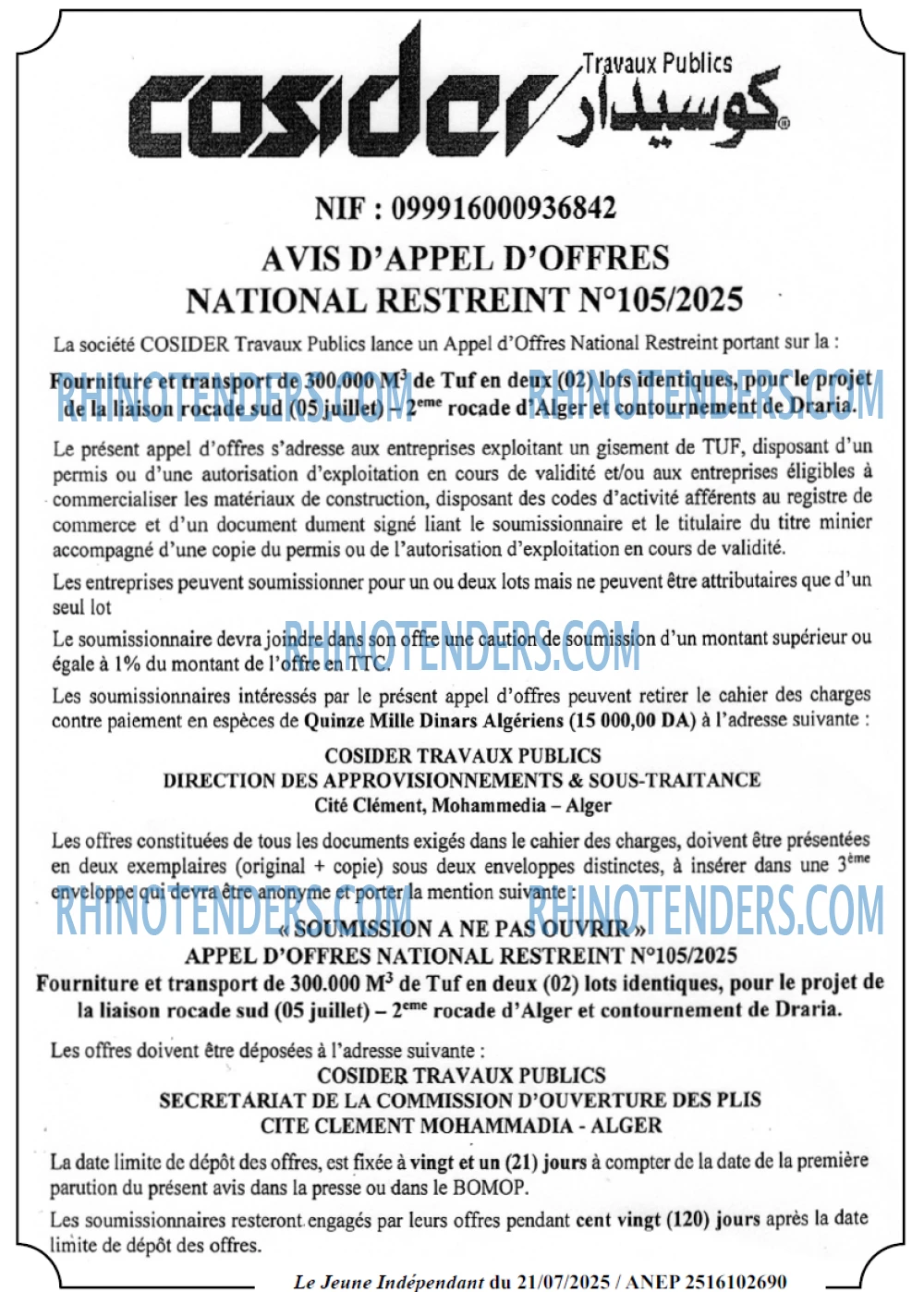 Le jeune indépendant