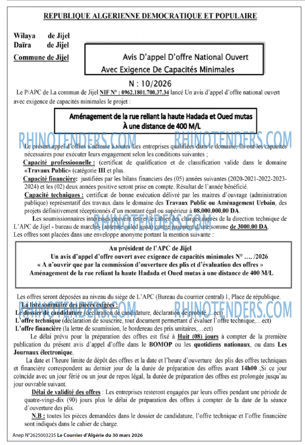 Le Courrier d'Algerie