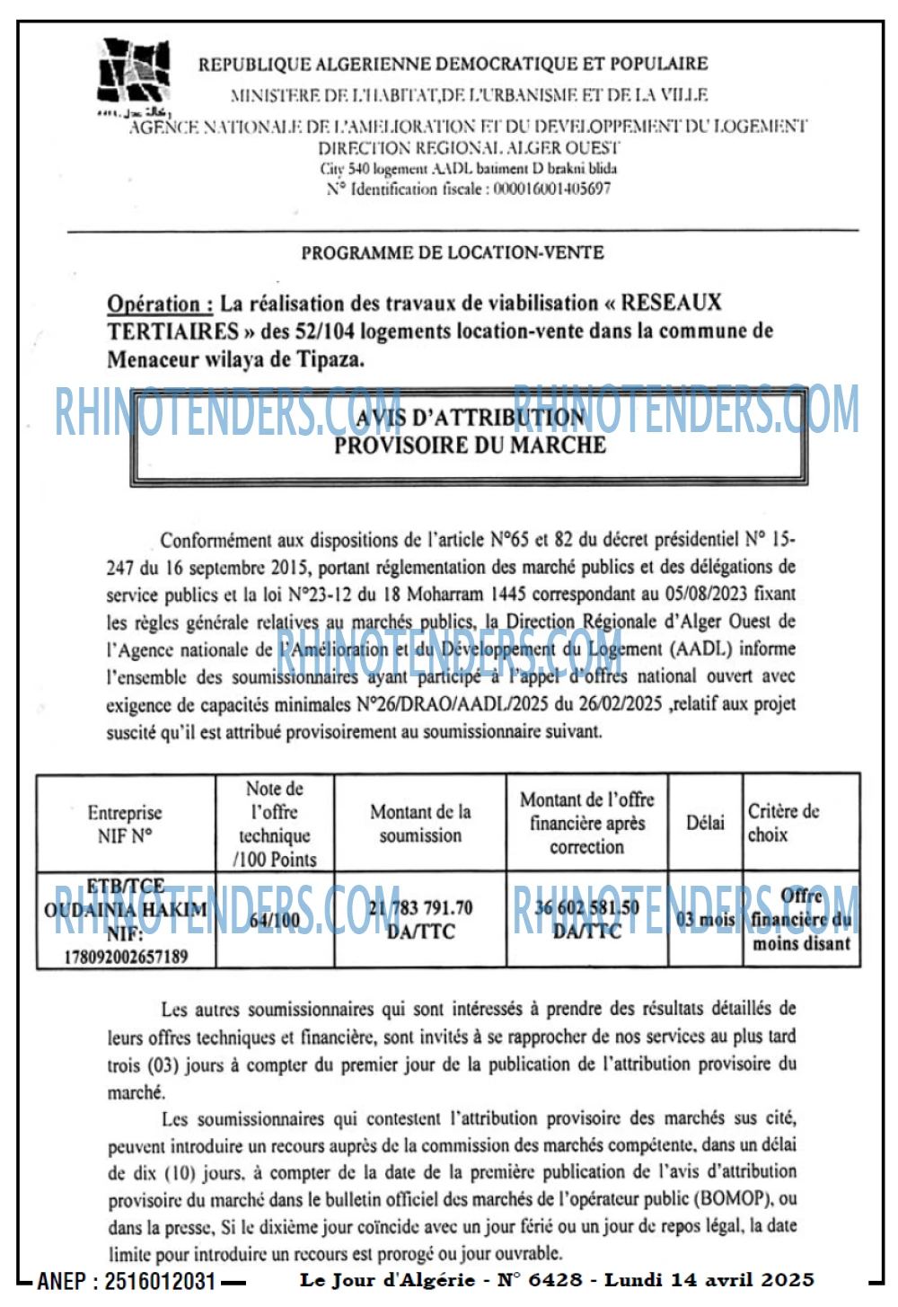 Le Jour d'Algérie