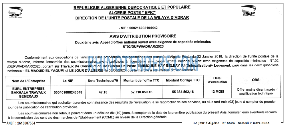 Le Jour d'Algérie