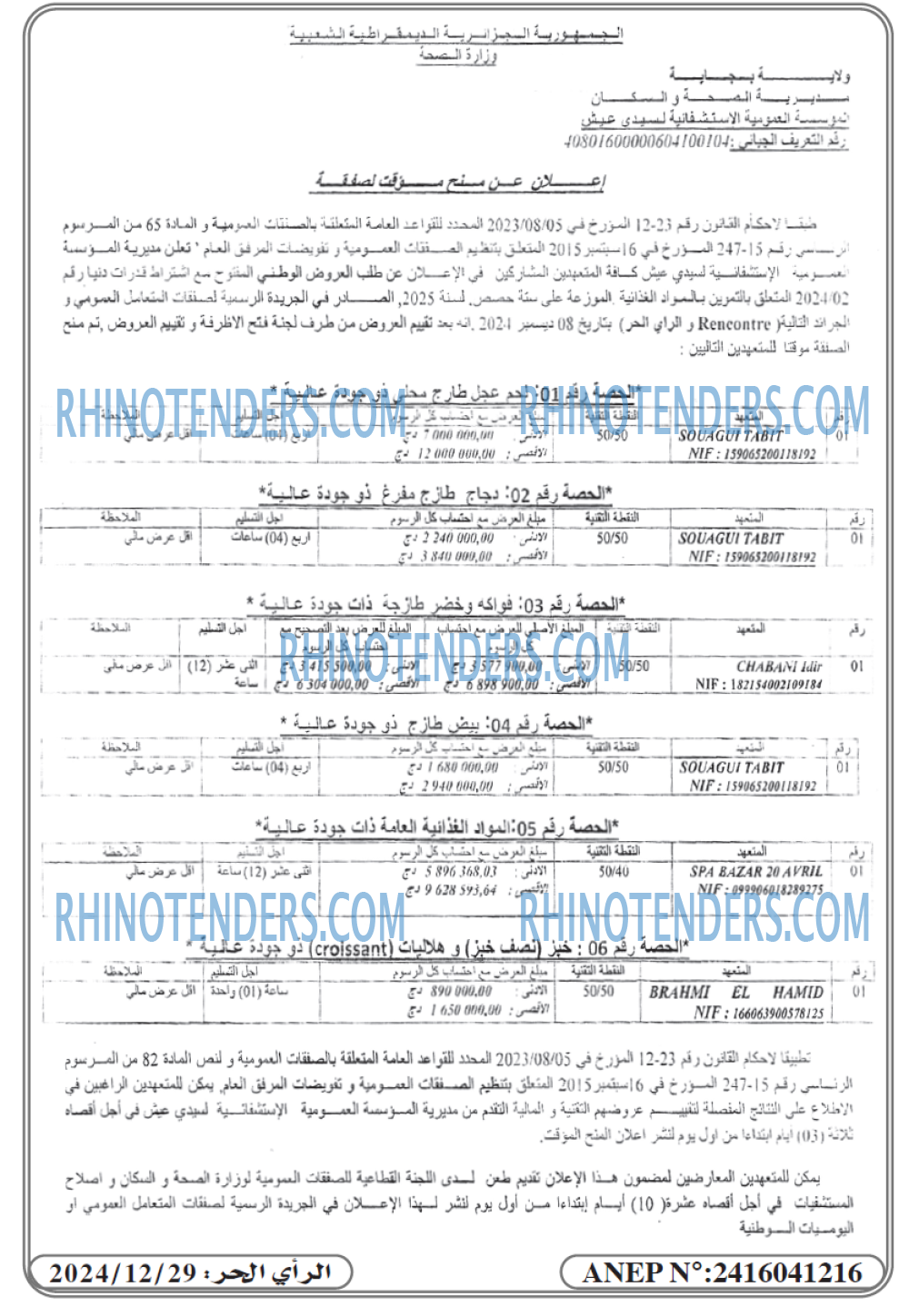 Rhinotenders