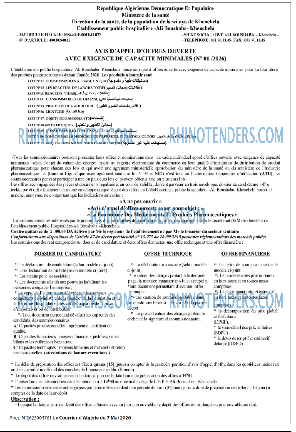 Le Courrier d'Algerie