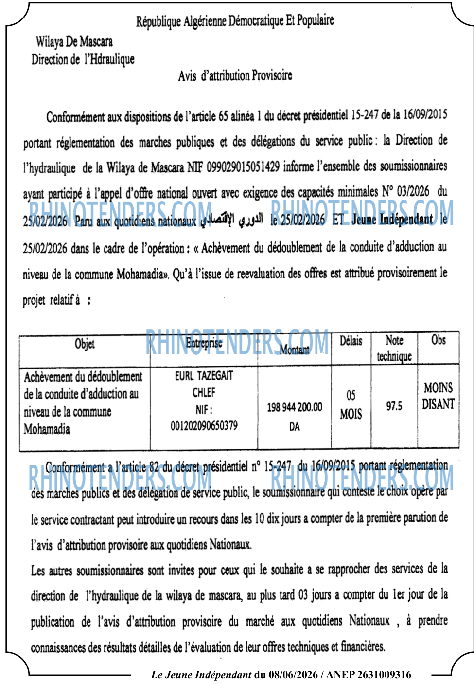 Jeune Independant