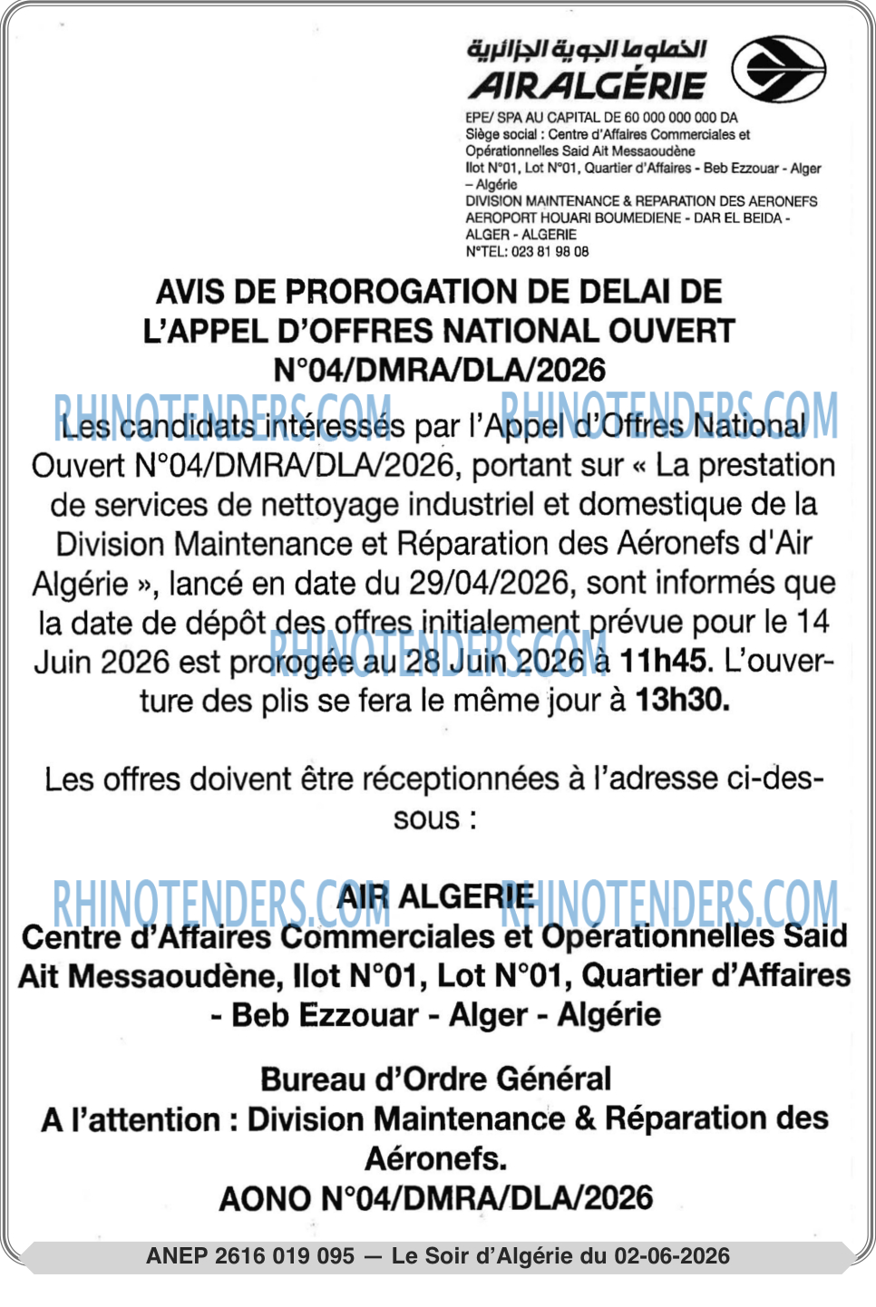 LE SOIR D'ALGERIE