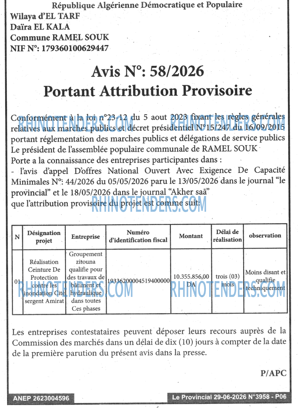 LE PROVINCIAL