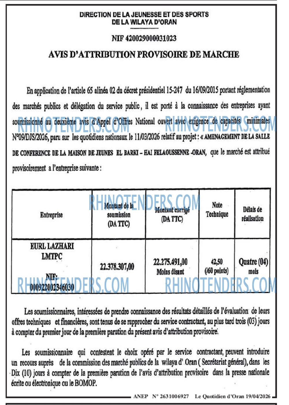 Le Quotidien d'Oran