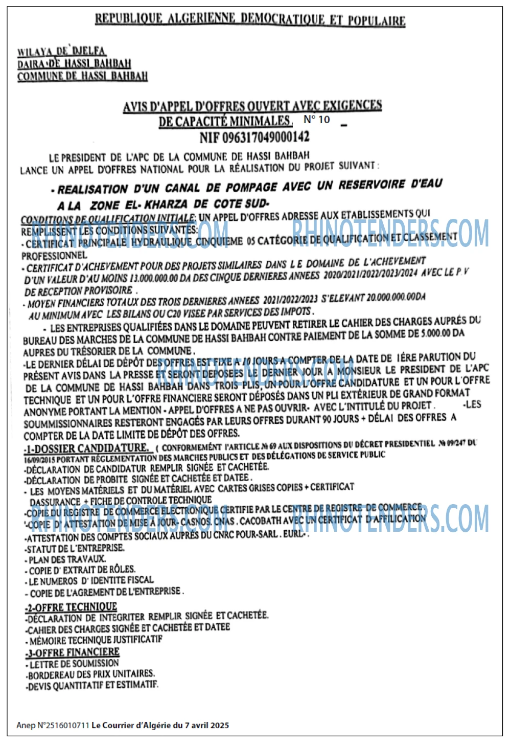 Le Courrier d'Algerie