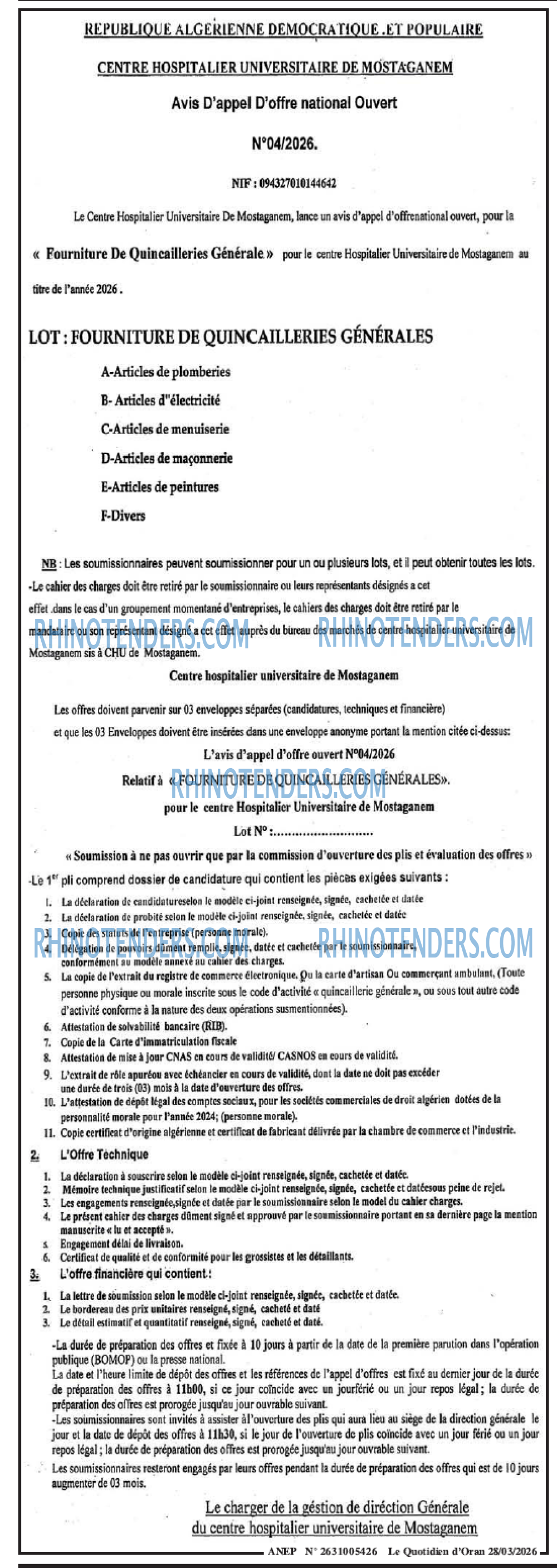 Le Quotidien d'Oran