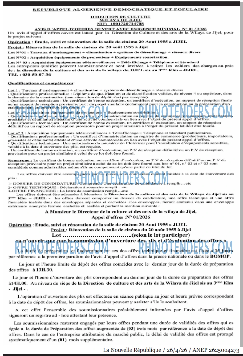 NOUVELLE REPUBLIQUE