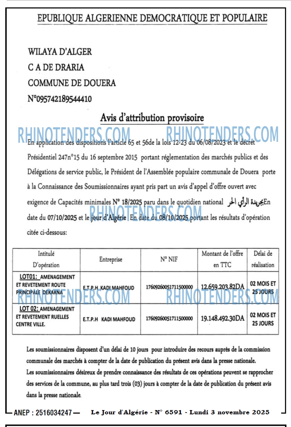 Le Jour d'Algérie