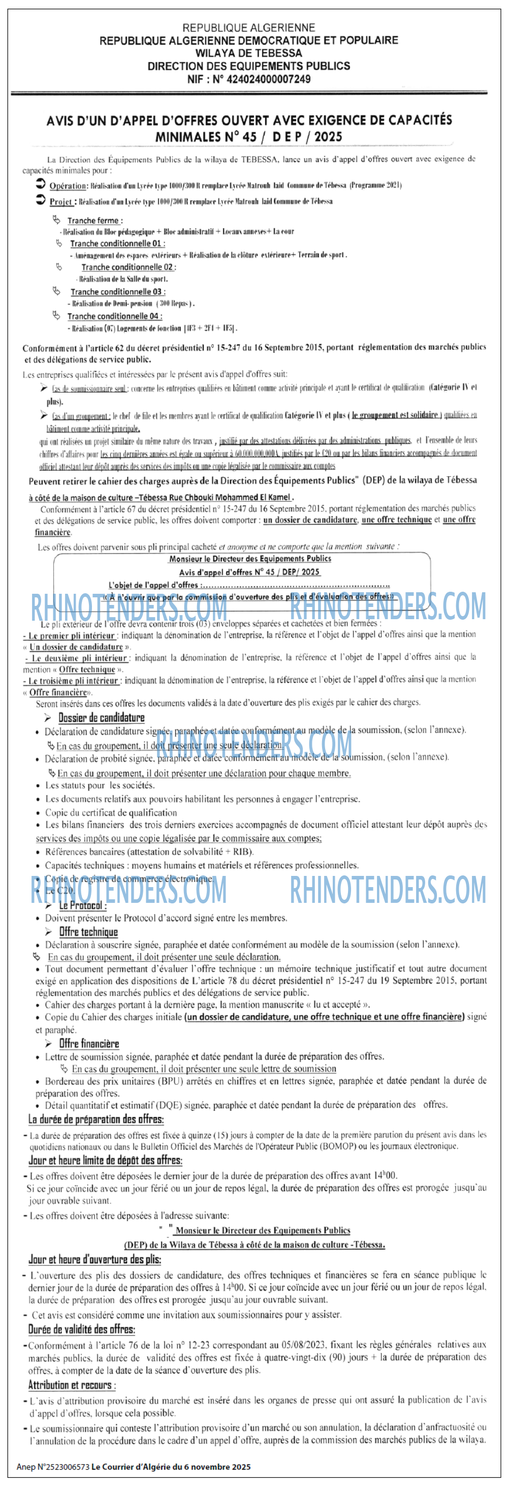 Le Courrier d'Algerie