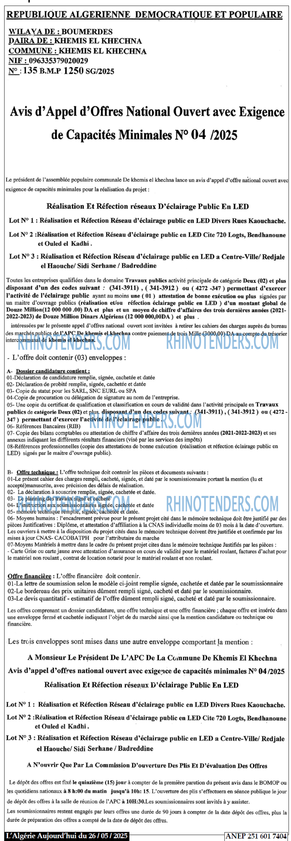 TRIBUNE DES LECTEURS