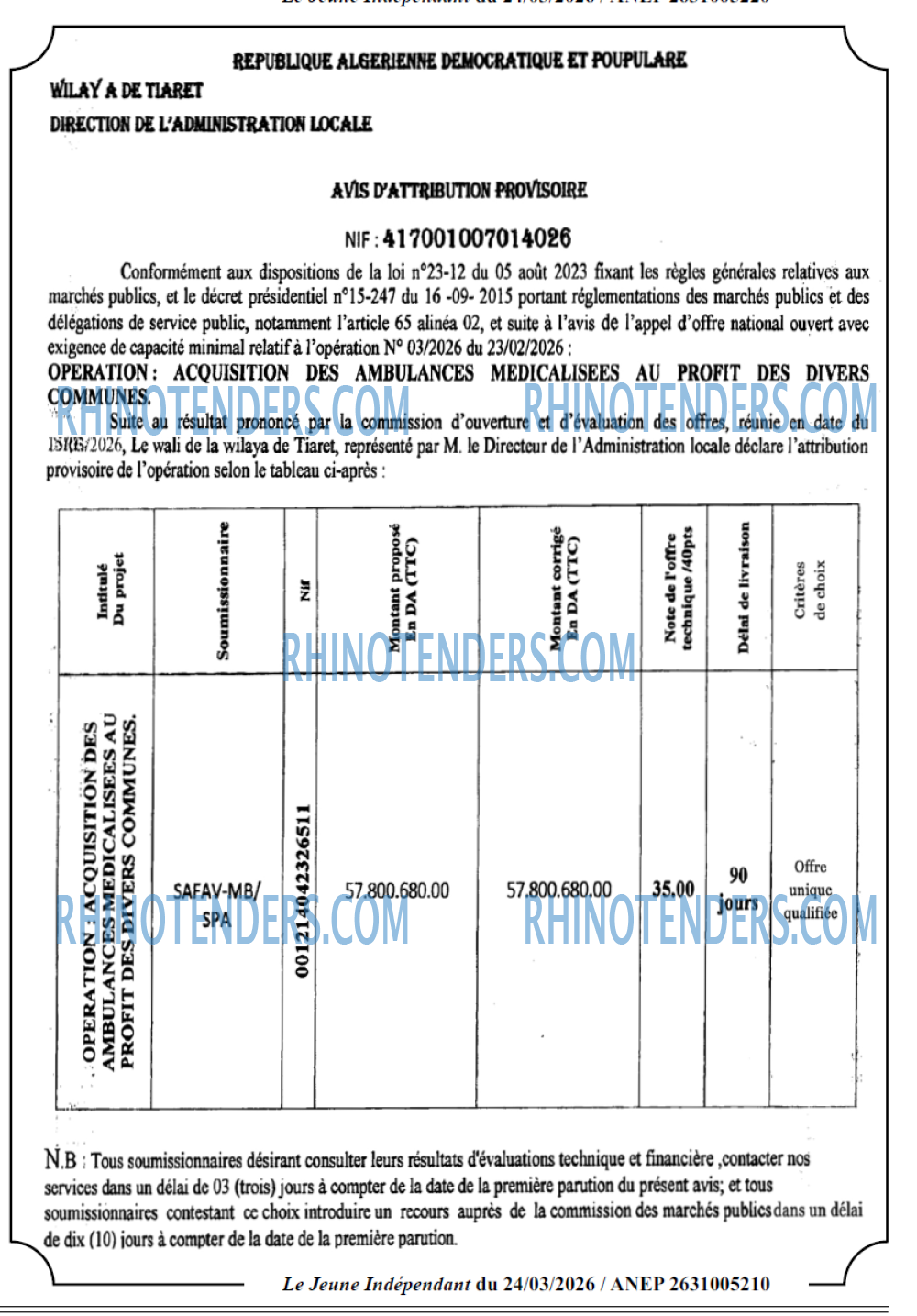 Le jeune indépendant