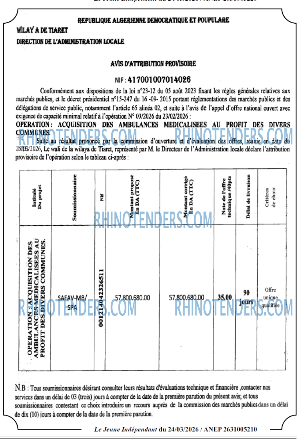 Le jeune indépendant