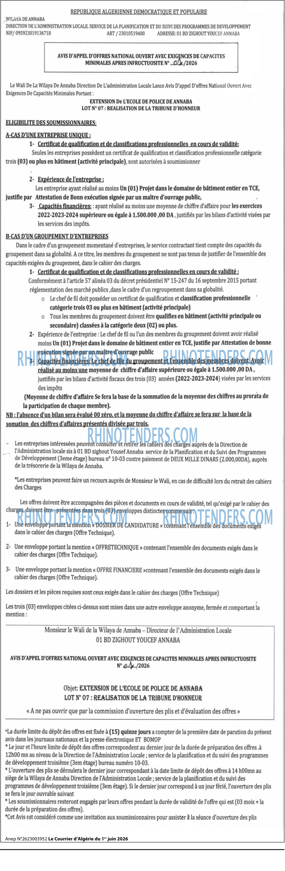 Le Courrier d'Algerie