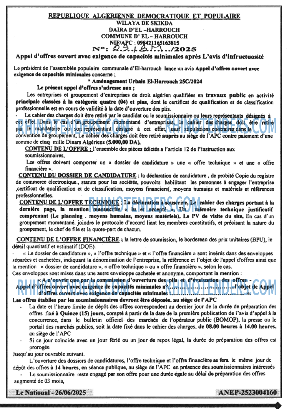 LE SOIR D'ALGERIE