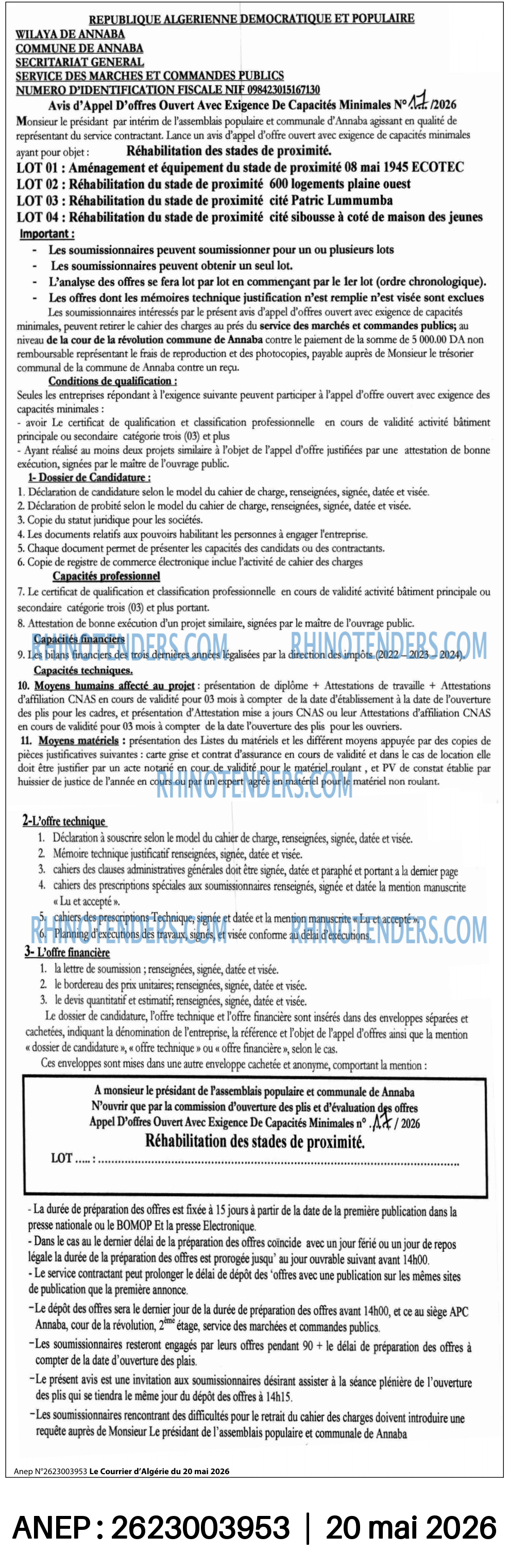 Le Courrier d'Algerie