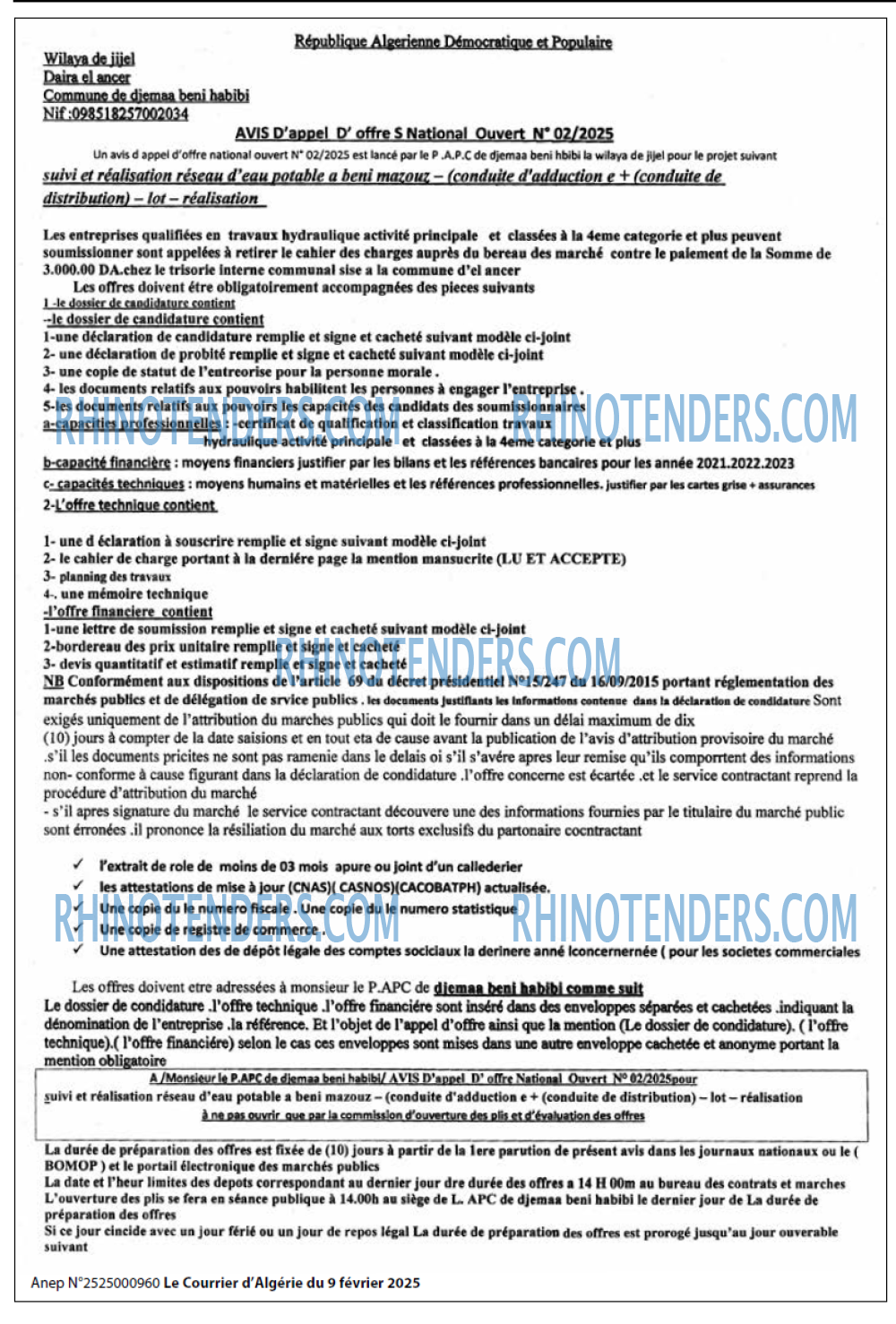 Le Courrier d'Algerie