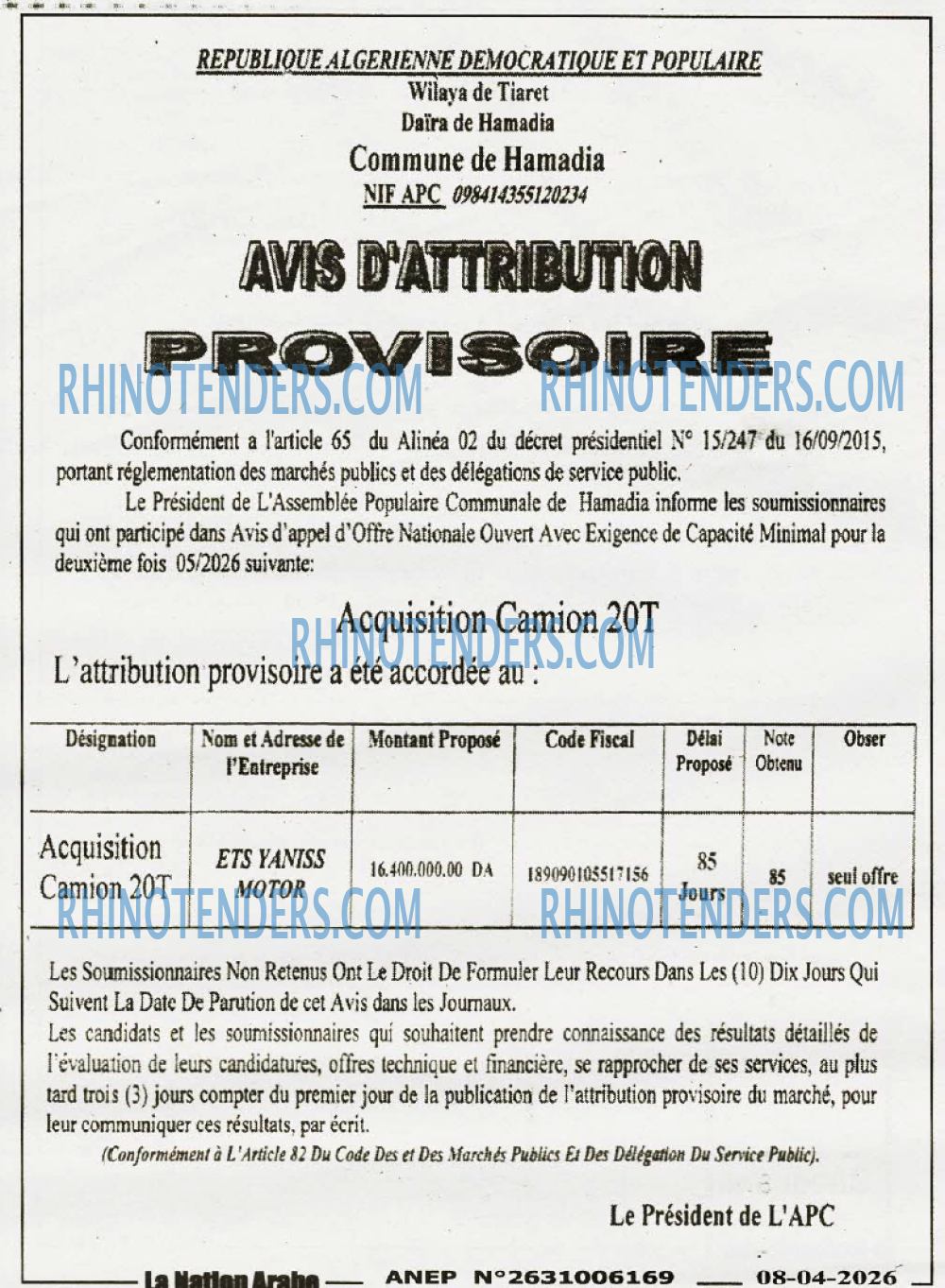 LA NATION ARABE