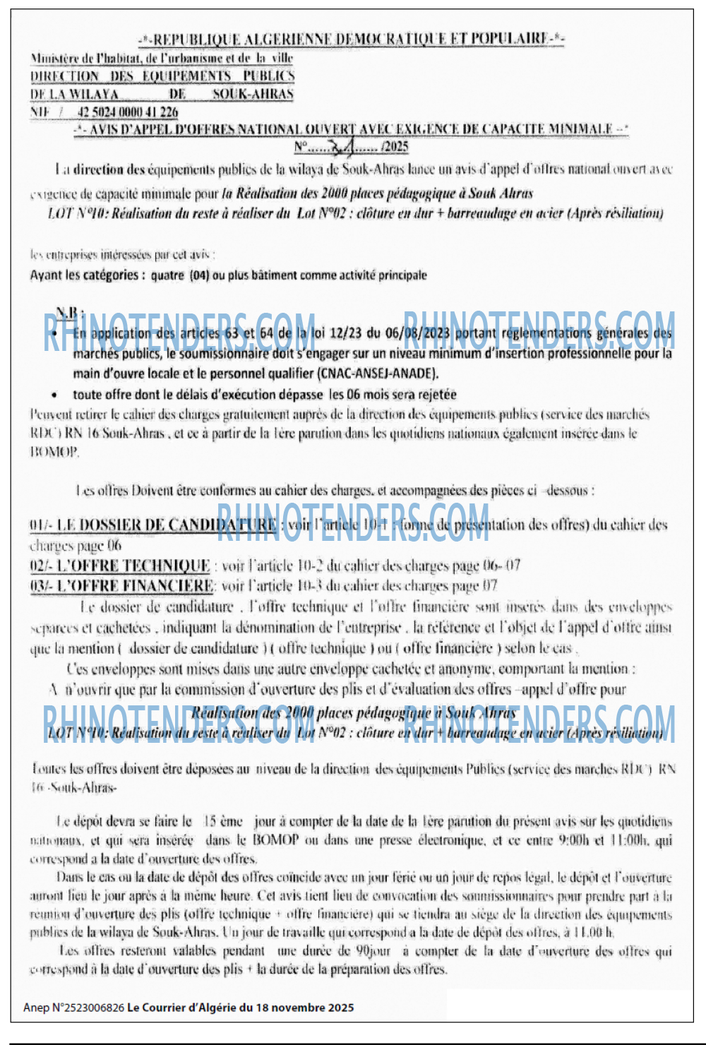 Le Courrier d'Algerie