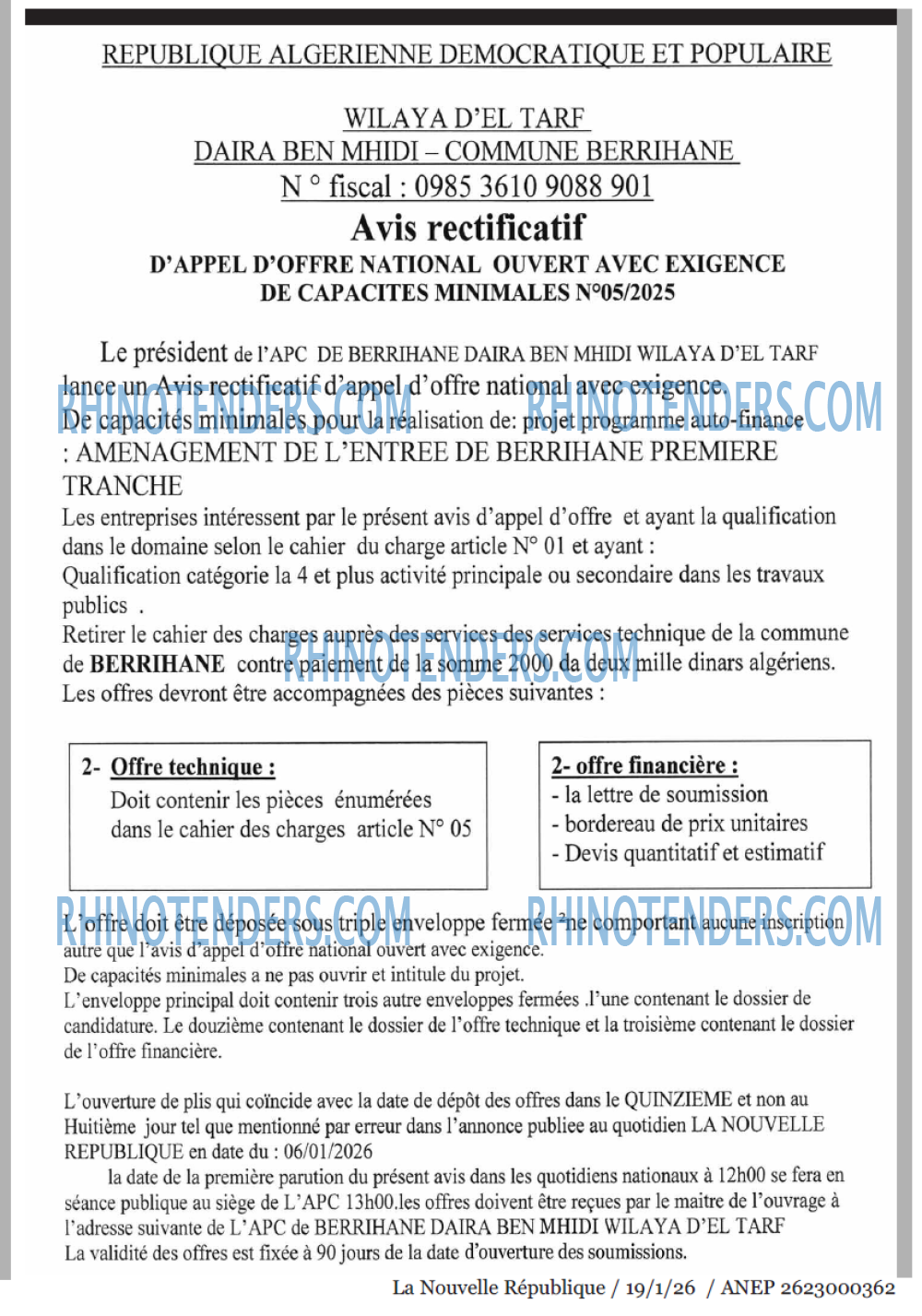 NOUVELLE REPUBLIQUE