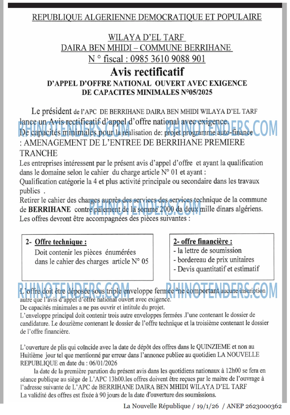NOUVELLE REPUBLIQUE