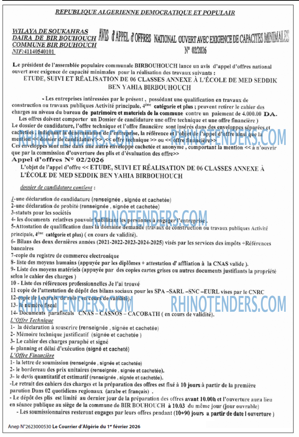 Le Courrier d'Algerie